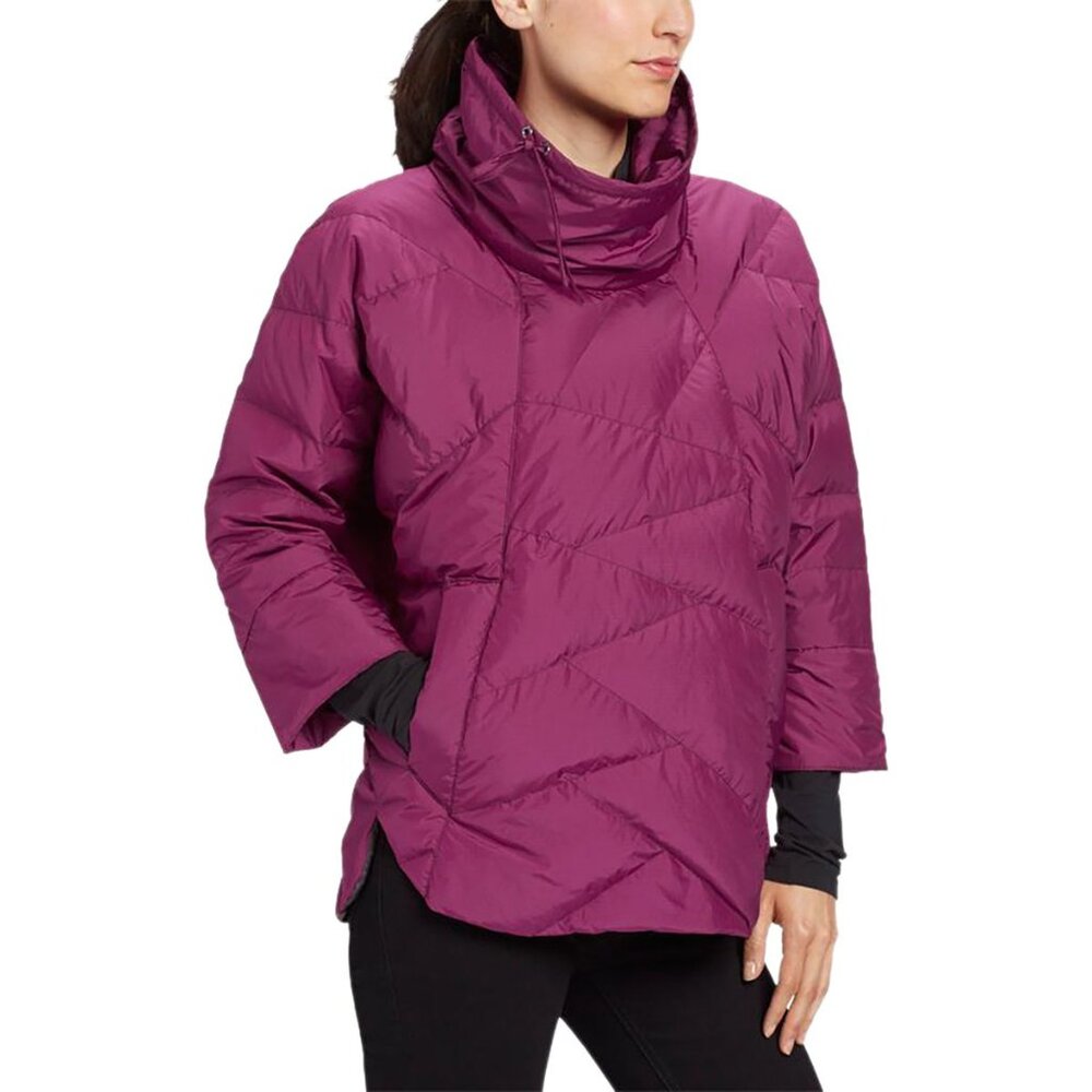 Nau | Allee Down Pullover Jacket Coat 650 Fill Funnel Neck 3/4 Sleeve Fuchsia